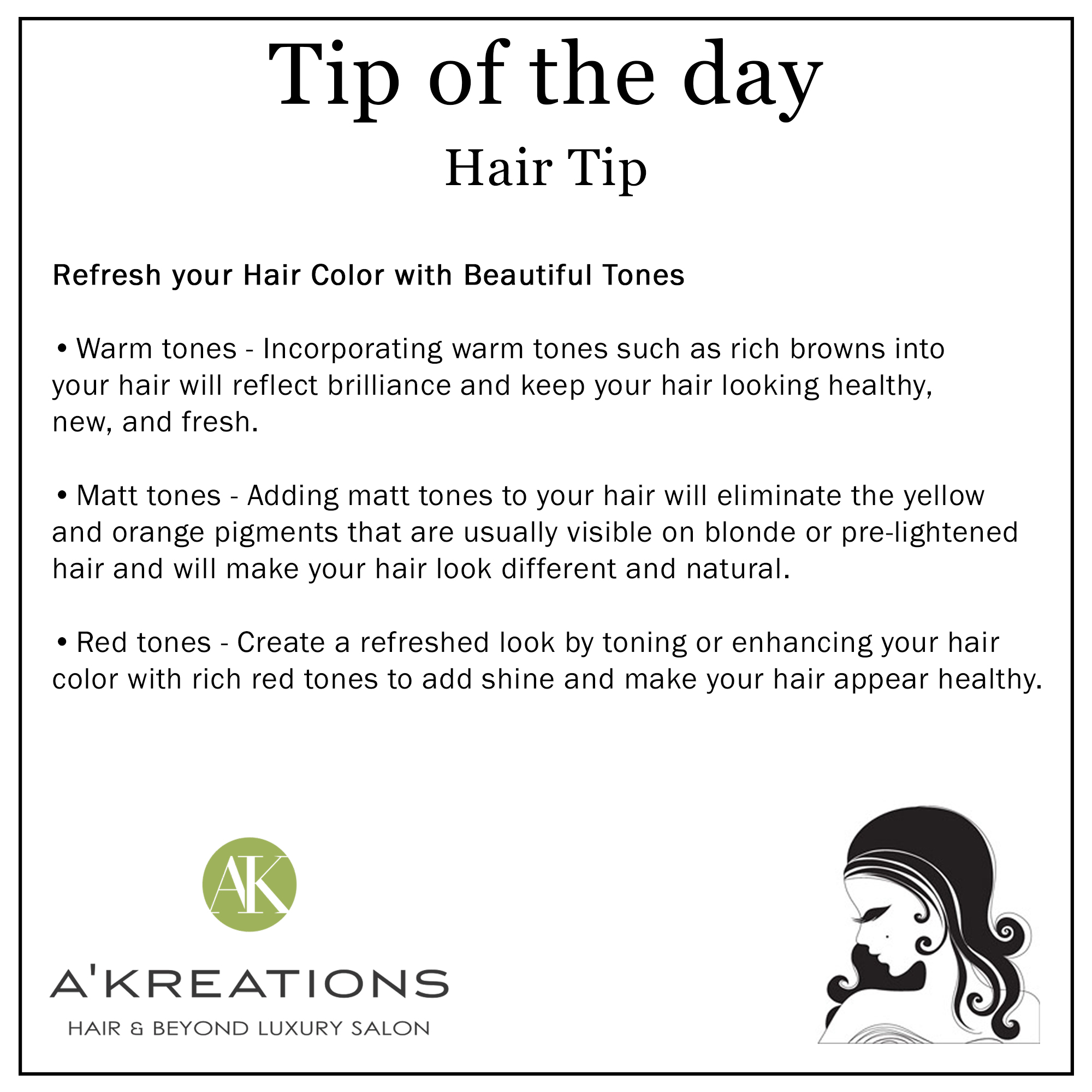 Refresh Your Hair Color With Beautiful Tones A’Kreations Hair