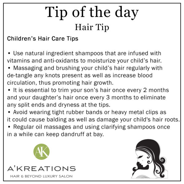 Children’s Hair Care Tips