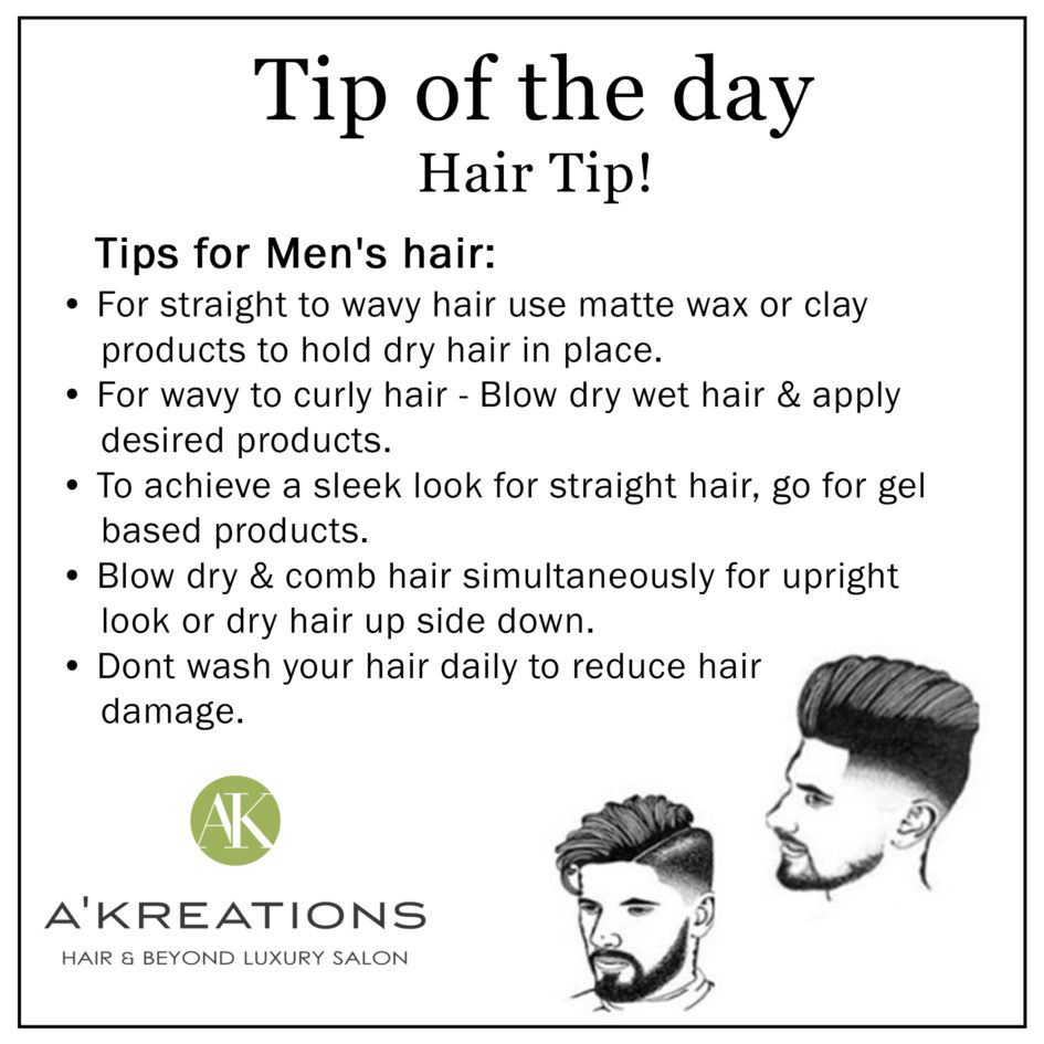 Men Hair Styling Tips