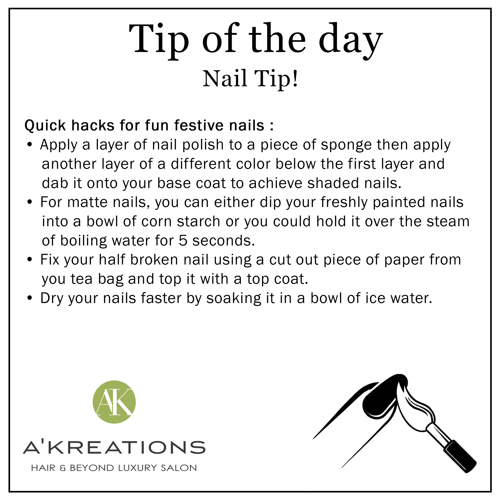 Quick Hacks for Nails - Every Girl Should Know | Blog - A'Kreations Luxury  Salon