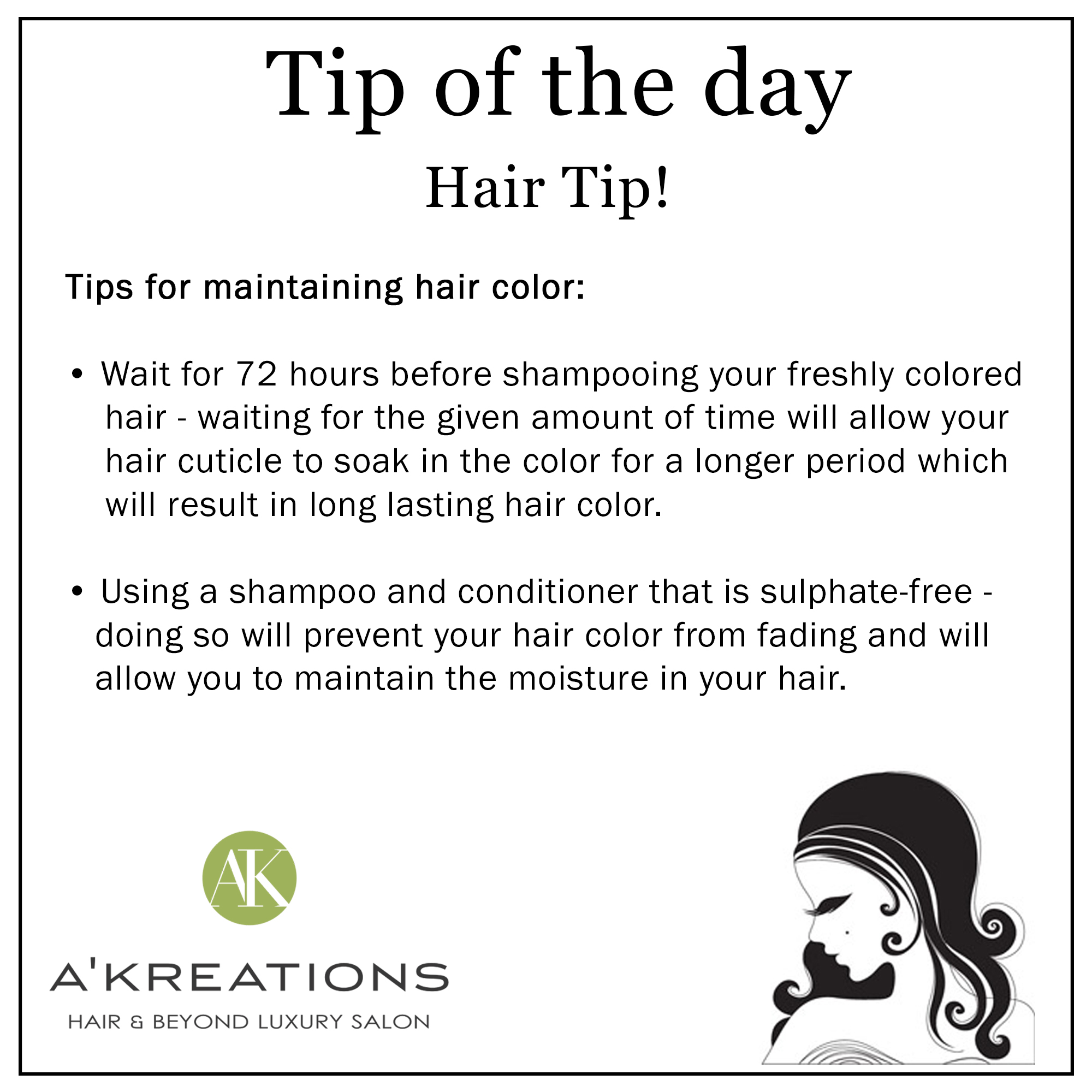 Hair Tips For Maintaining Hair Color Blog A Kreations Luxury Salon